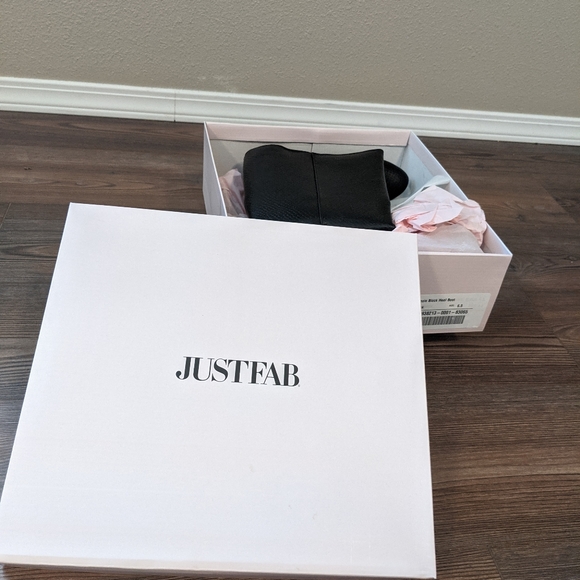 JustFab Black Grasie Block Heel boot size 6.5 - Picture 3 of 8